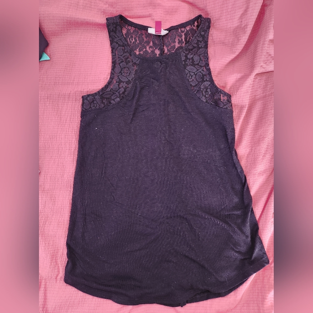 SO black tank with lace. Small.